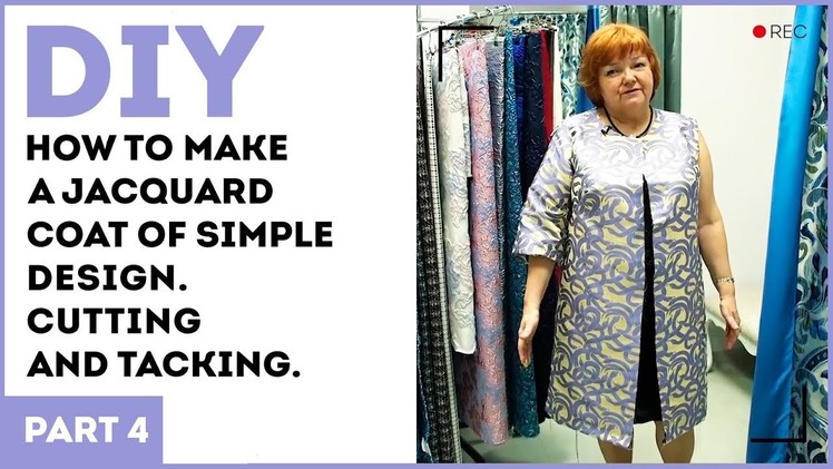 DIY: How to make a jacquard coat of simple design. Cutting and tacking.