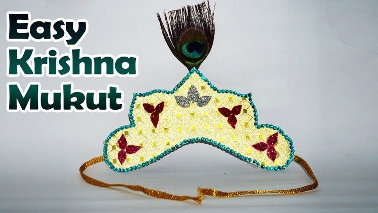 DIY How to make Mukut | God - crown | krishna jayanthi special crown Craft for kids