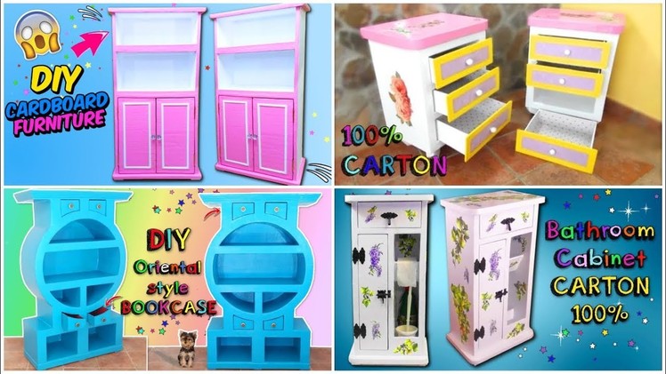 DIY How to MAKE your own FURNITURE using CARDBOARD | CRAFTS to do at home