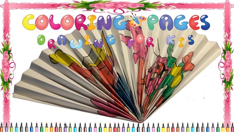 Drawing for Kids | Paper Fan | Hand Fan | How to fold the paper fan