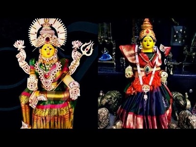 Durga devi decoration 2018 || Sravanamasam special || How to tie saree