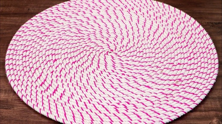 Easy and Fast Doormat Making Out of Rope at Home || How to Make Doormat || DIY Doormat Craft Idea