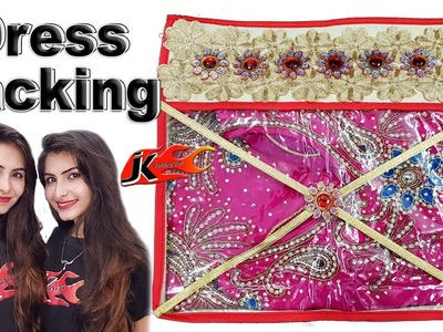 Easy Wedding Trousseau packing - How to pack Indian Dress - JK Wedding Craft 155