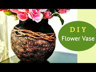 Flower Vase out of waste material | How to make flower vase at home | Plaster of paris craft | DIY