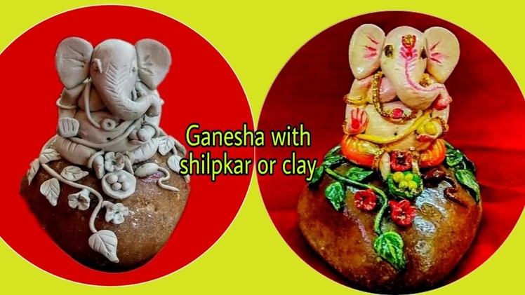 Ganesh Idol.Murti(with Shilpkar or clay).How to make Ganesha Murti