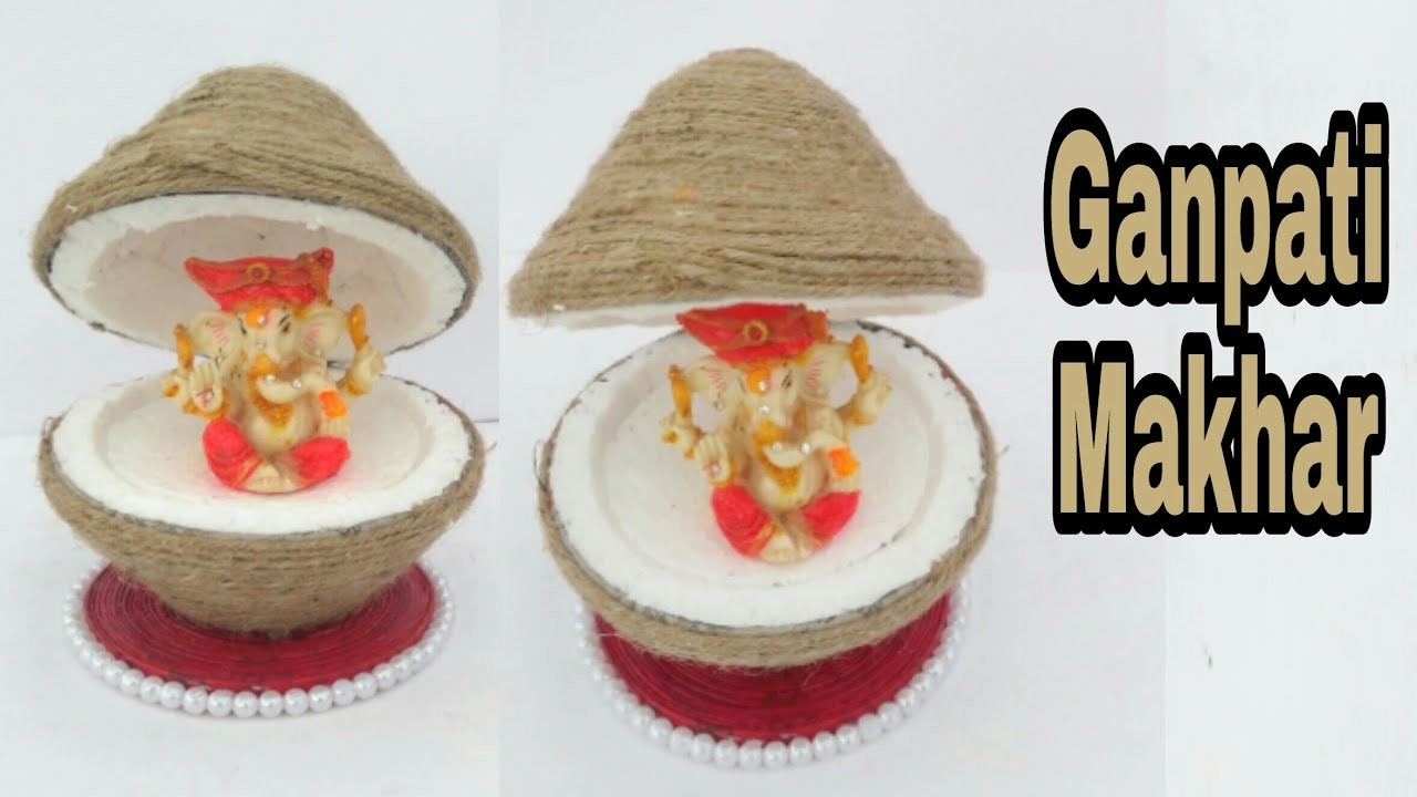 Ganpati Makhar | coconut theme decoration | How to make Makhar | diwali decoration ideas | HMA##162