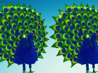 Glitter peacock | How to make peacock | Diy peacock decorations | peacock design