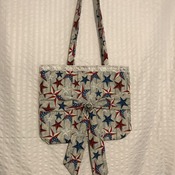 Hand made red , White and Blue star Tote bag