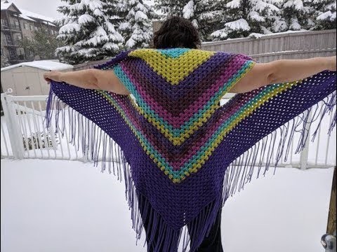 How to crochet a Plus Size Vest Shawl Granny