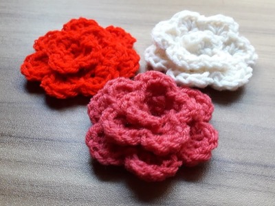 How to Crochet Flat Rose Flower