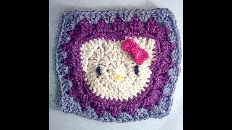 How to Crochet Hello Kitty Granny Square Pattern