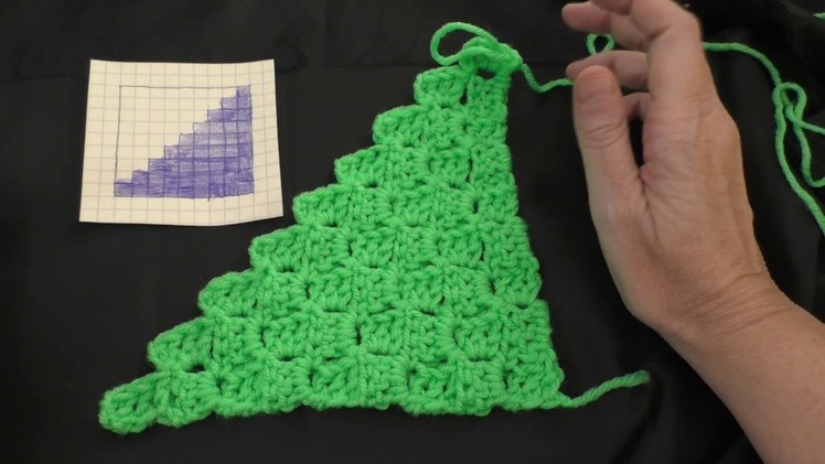 How to Crochet the Corner-to-corner Stitch (Left Handed)