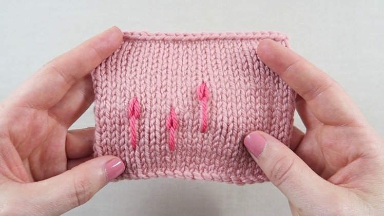 How to decorate your knitting with Lazy Daisy Filling Stitches