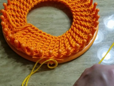 How to loom knit a slouchy hat