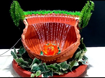 How to make a Beautiful Waterfall Fountain with Broken Vase