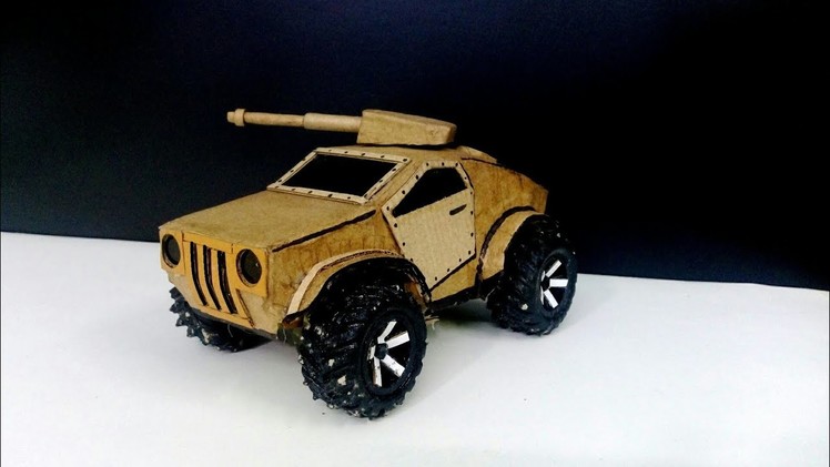 How to make A Car | Jeep | Cardboard RC Car | Rc Diy Police, Army Vehicle | 4x4 RC  Drive