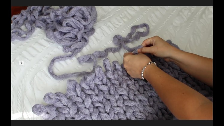 How To Make A Chunky Knit Wool Blanket | Great For Beginners!