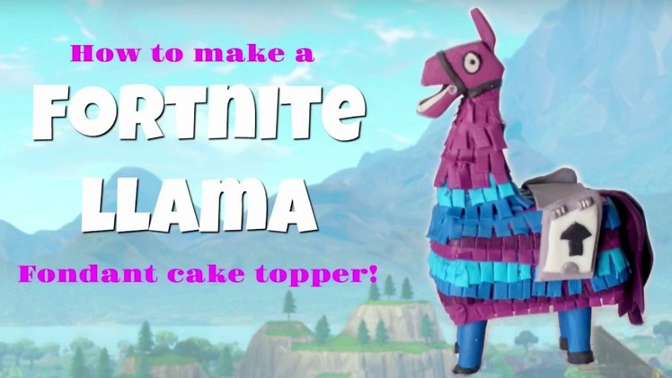 How to make a Fortnite llama fondant cake topper!