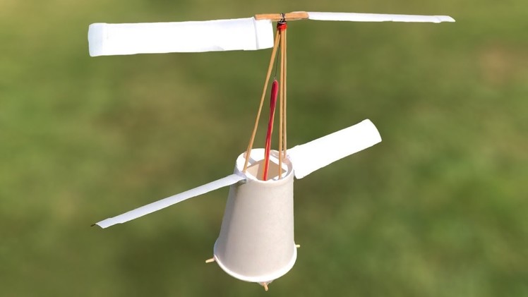 How to Make a Helicopter at Home - DIY Flying Cup