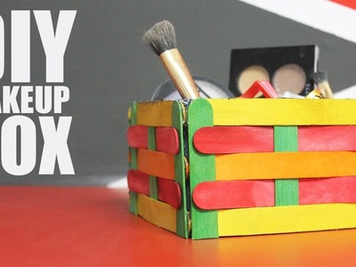 How to make a makeup box -  Popsicle Stick Crafts Ideas