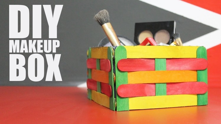 How to make a makeup box -  Popsicle Stick Crafts Ideas