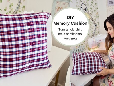 How to make a memory cushion from a shirt. No Zip