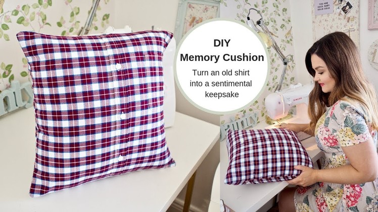 How to make a memory cushion from a shirt. No Zip