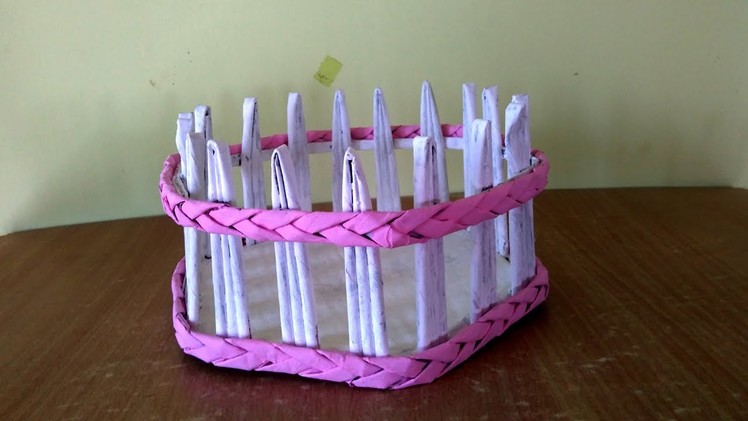 How to make a Newspaper Basket | Best out of waste craft idea