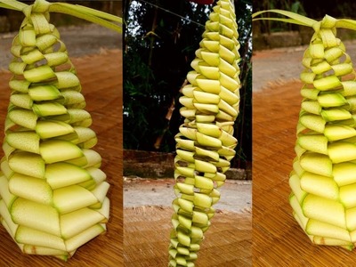 How to make a palm flower 5 (coconut tree leaf)