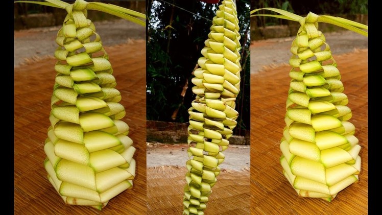 How to make a palm flower 5 (coconut tree leaf)