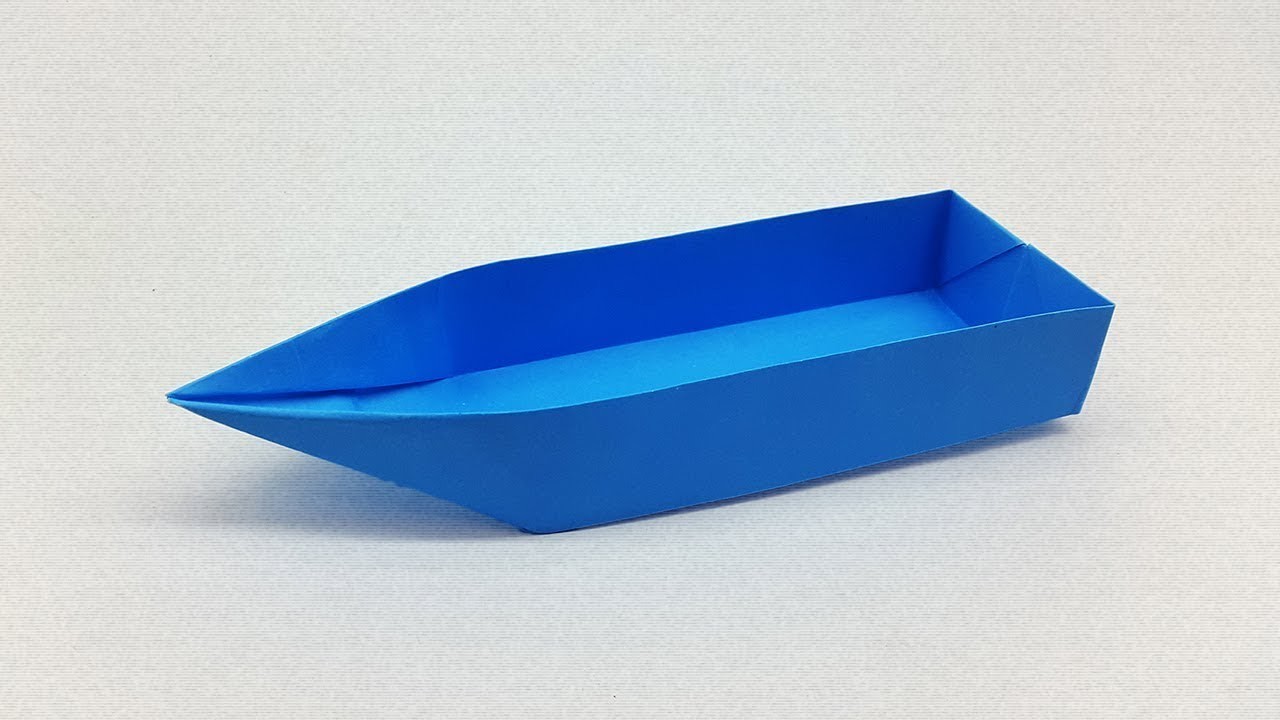 How to Make a Paper Boat (Canoe) for Kids that Floats ...
