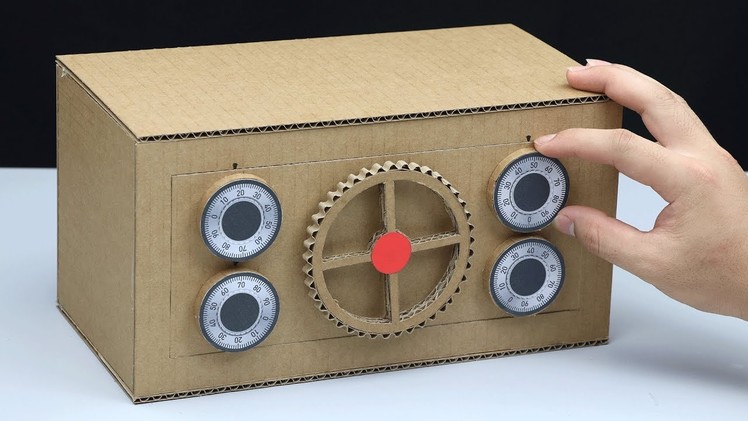 How to Make a Safe with Dialing Combination Lock from Cardboard