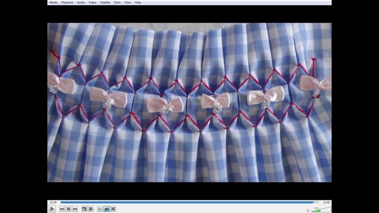How to make a smock baby frock ,designing video for beginners