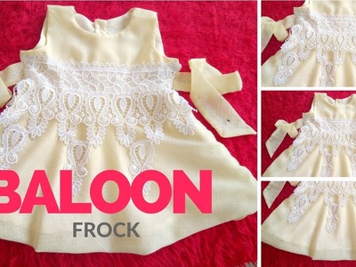 How to make balloon frock step by step cutting stitching