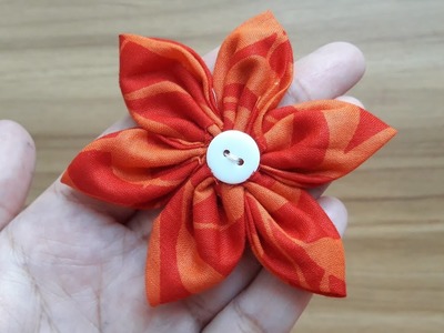 How to Make Beautiful Fabric Flower From old cloth-Fabric | Best out of waste easy Fabric Flower