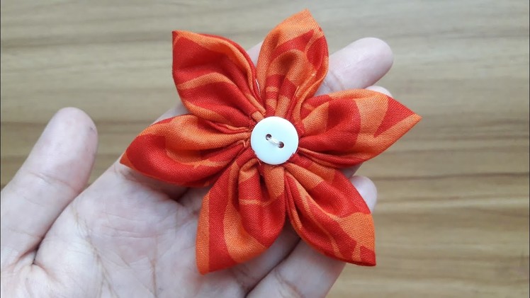 How to Make Beautiful Fabric Flower From old cloth-Fabric | Best out of waste easy Fabric Flower