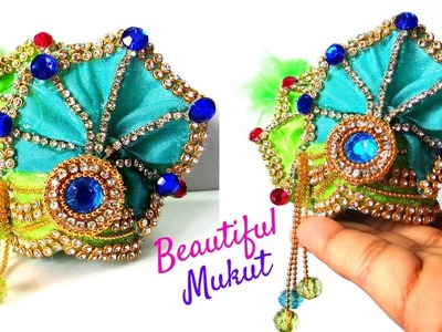 How to make Beautiful mukut for Laddu Gopal | Laddu Gopal mukut making |bal Gopal | Maya Craftiworks
