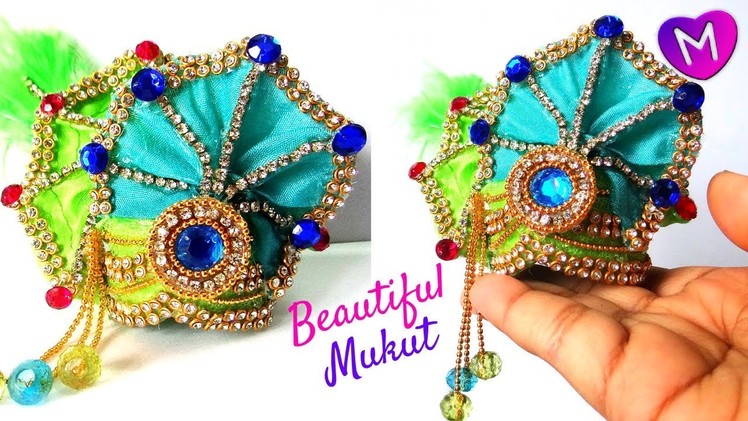 How to make Beautiful mukut for Laddu Gopal | Laddu Gopal mukut making |bal Gopal | Maya Craftiworks