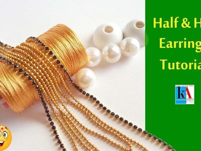 How to make Beautiful Silk Thread Earrings. Simple and Easy Earrings Tutoiral
