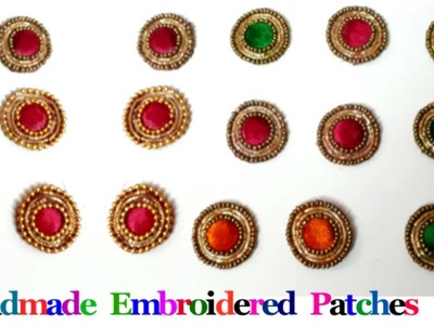 How to Make Designer embroidered Patch work at Home | DIY Designer Saree.Blouse Patch Making part 2