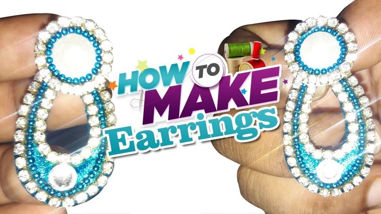 How To Make DIY Silk Thread Stud Earrings in English | Threader Earrings Designs