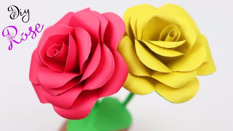 How To Make Easy And Simple Paper Rose | DIY Paper Rose | Paper Girl