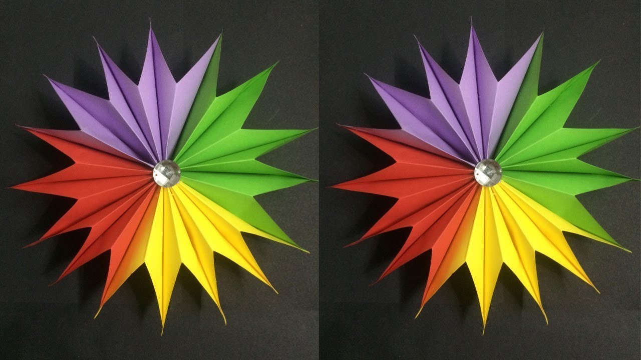 How to Make Easy Flower with Colored Paper, Making Paper Flowers Step