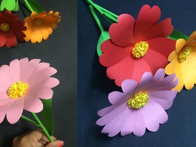 How to Make Easy Paper Flower | Making Paper Flowers Step by Step | DIY-Paper Crafts