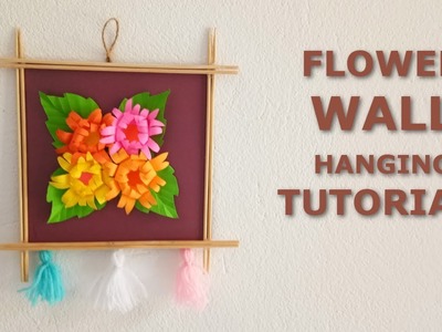 How to make Flower Wall Hanging Easily.DIY Best Paper Flowers Wall Hanging for Decoration