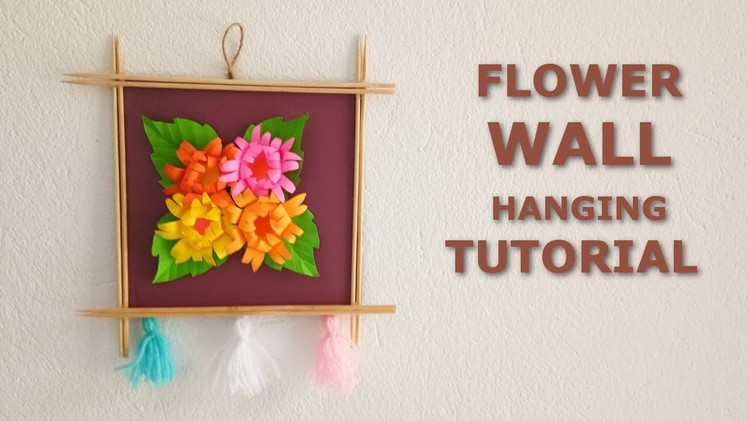 How to make Flower Wall Hanging Easily.DIY Best Paper Flowers Wall Hanging for Decoration
