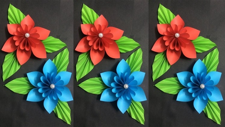 How to Make Flower with Colored Paper  | Making Paper Flowers Step by Step | DIY-Paper Crafts