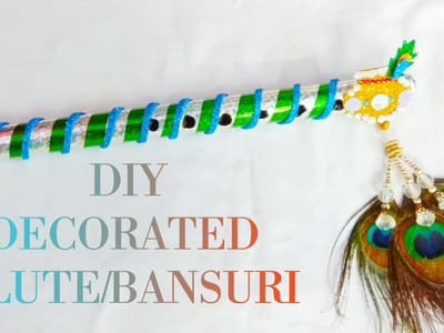 How to make Krishna decorated flute.Bansuri