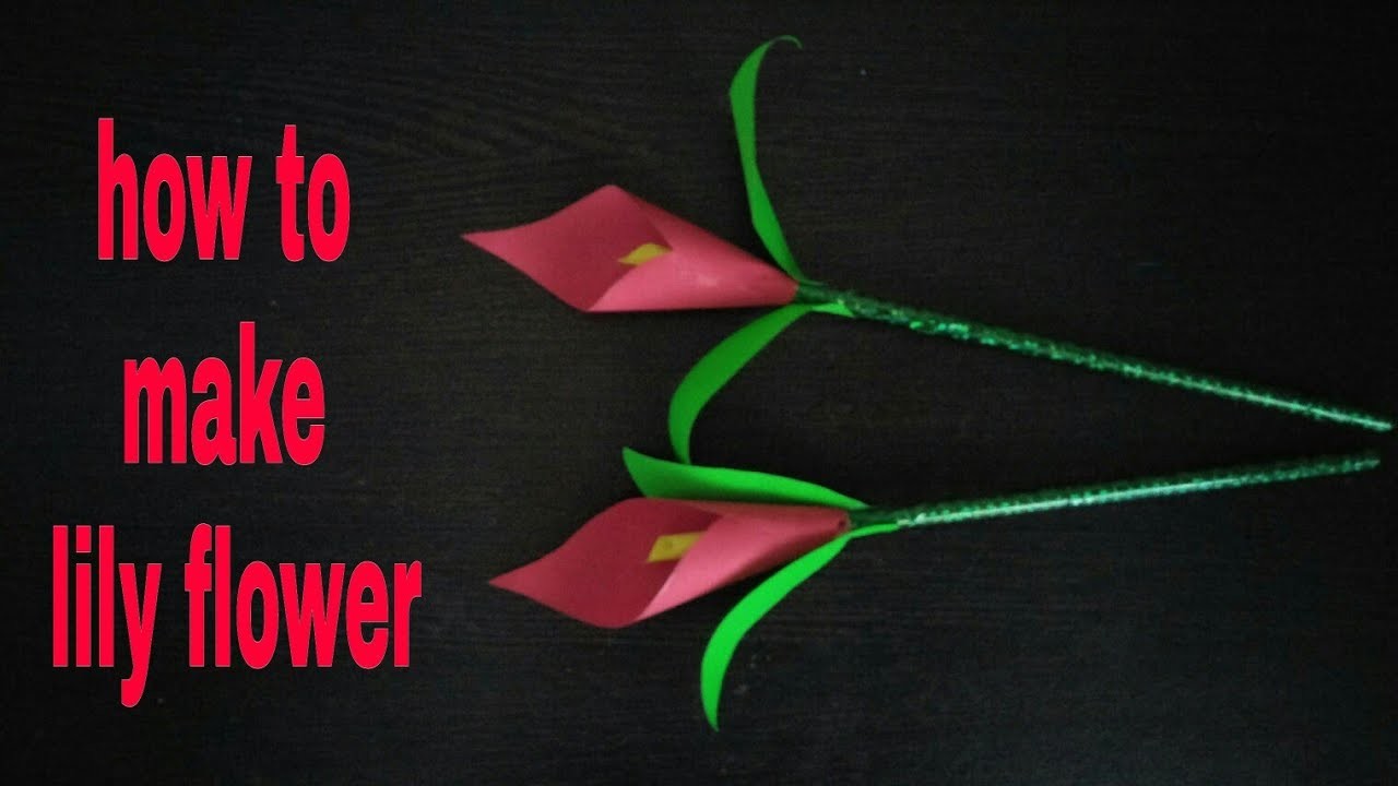 How To Make Lily Flower With Color Craft Paper Teachers Day Special Diy Craft Ideas