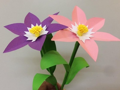 How to Make Lovely Paper Flower | Making Paper Flowers Step by Step | DIY-Paper Crafts